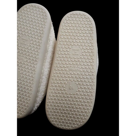 Cowboy Hat Smiley Face Fuzzy Slippers Unisex Cozy Indoor Shoes Size 10 - Picture 3 of 5